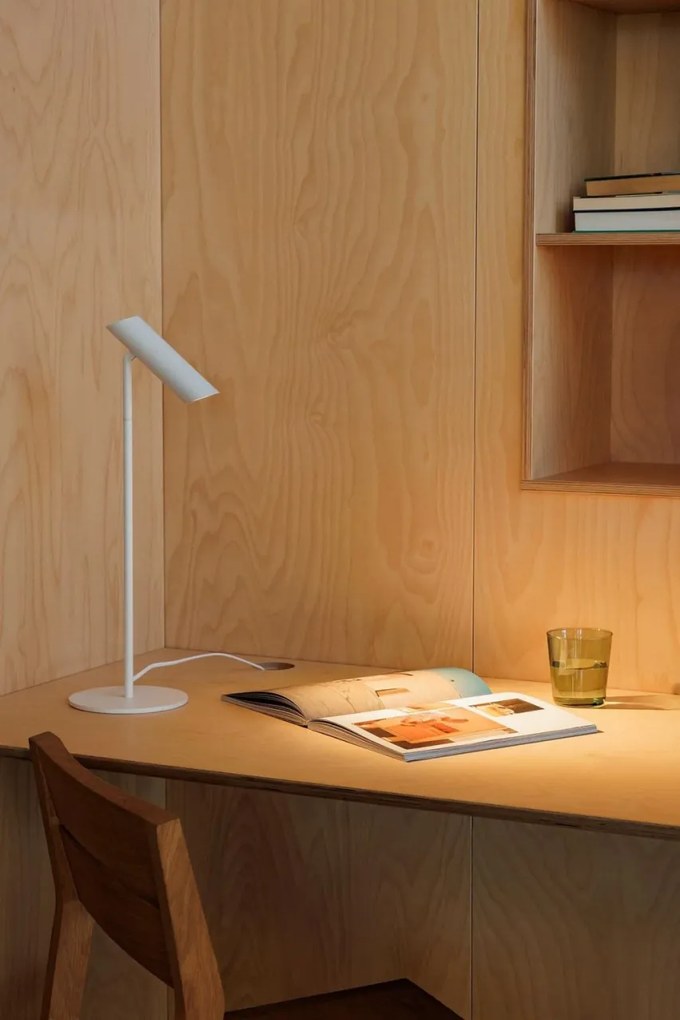 Lampa LED de birou stil minimalist LEO alba