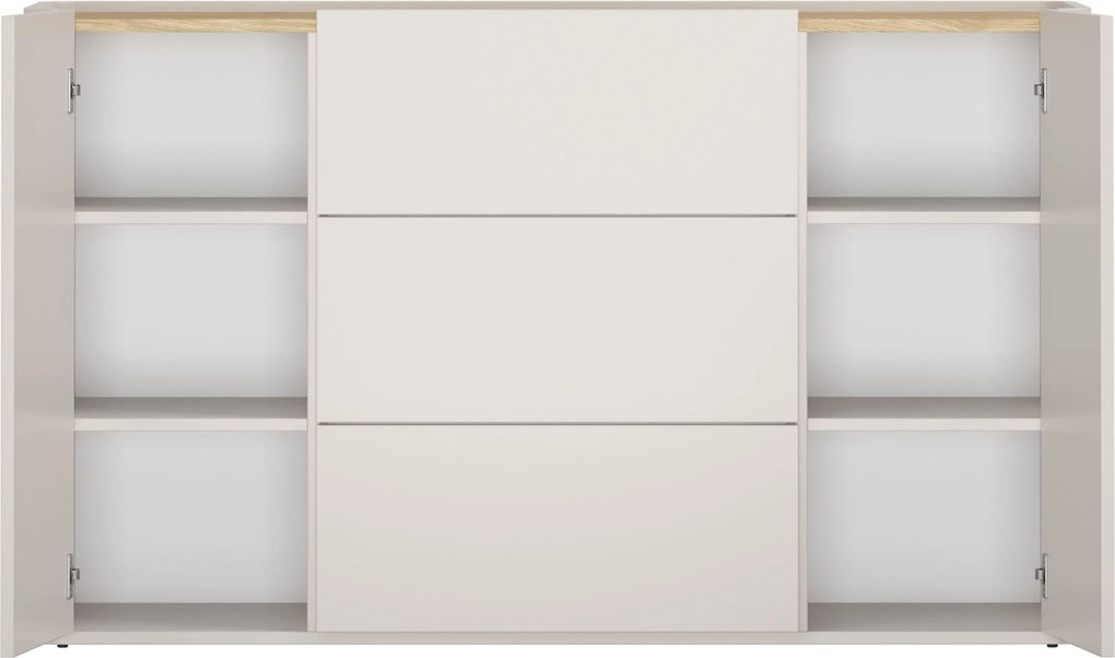 Comodă cu sertare Elivo 150 cm - cașmir / stejar uleiat