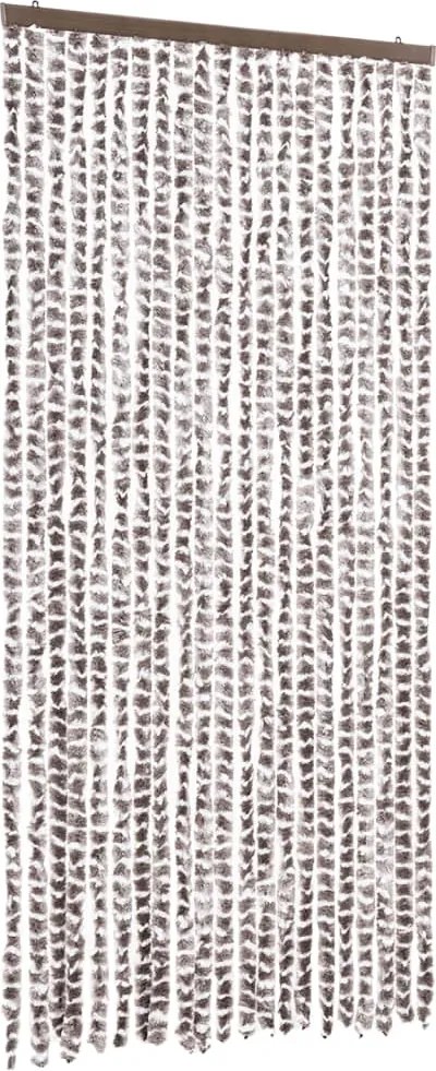 vidaXL Perdea pentru insecte, gri taupe și alb, 90x200 cm, chenille