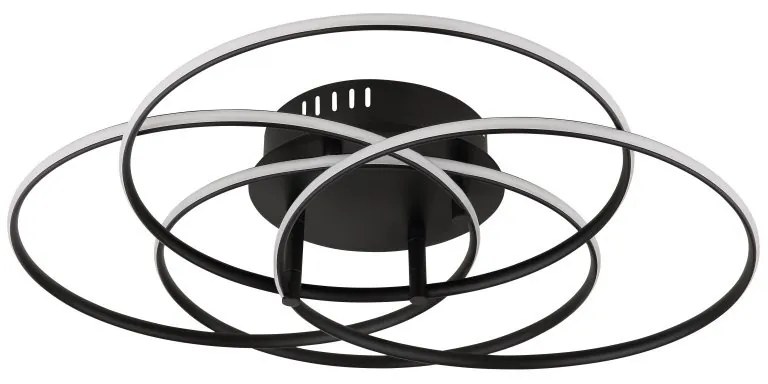 Plafoniera LED rotativa orientabila metal negru KOMBOS