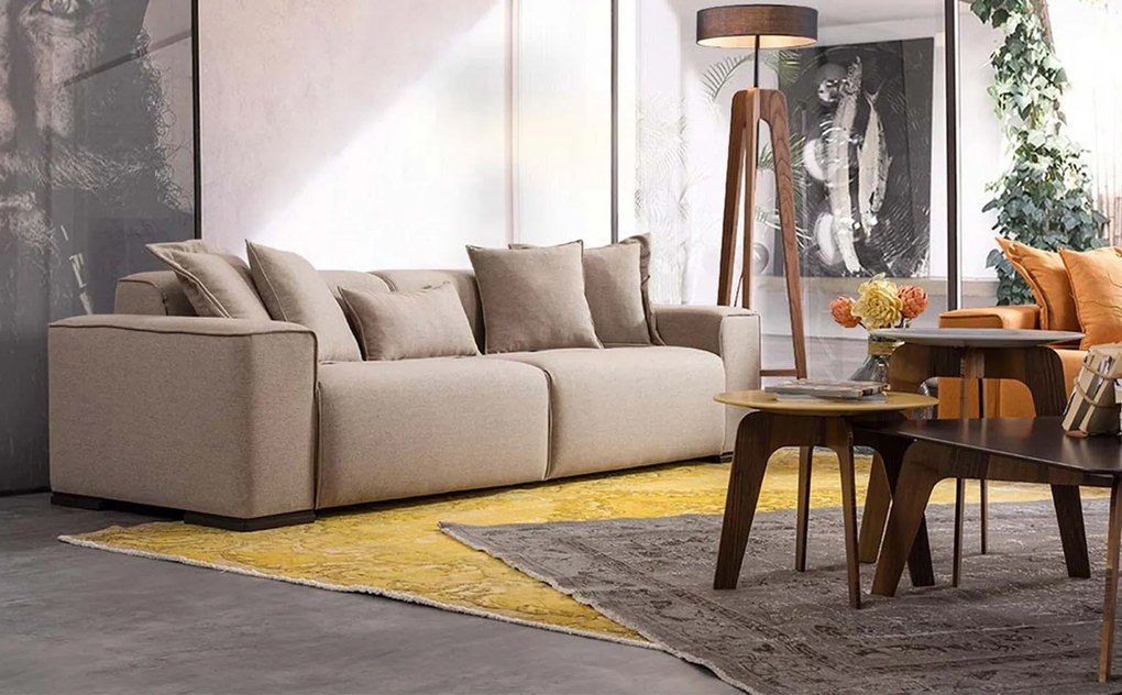 Canapea lemn masiv Uso, 252 × 71 × 95 cm