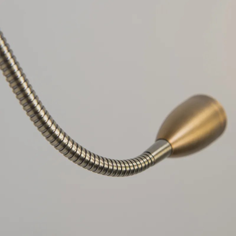 Aplică din bronz cu LED inclus cu braț de lectură - Brescia Combi