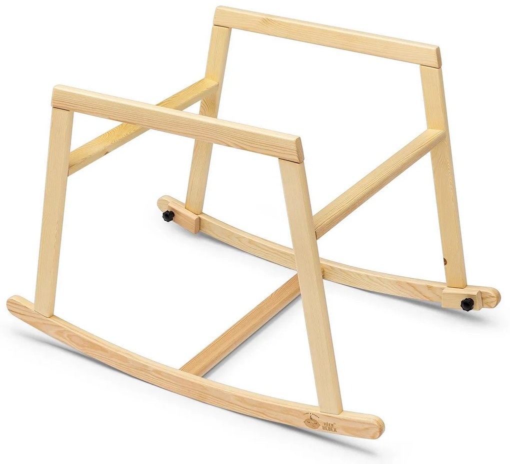 Pătuț balansoar bebeluș Kapato 1 (negru + natural) . 1093576