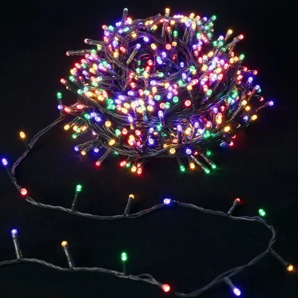 Aigostar - Instalație luminoasă LED RGBY pentru exterior, 600 LED-uri/6W/230V/8 funcții/30 m/IP44