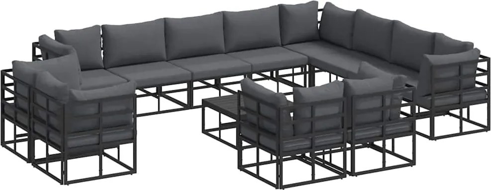 vidaXL Set de canapele pentru grădină cu pernă 13 pcs