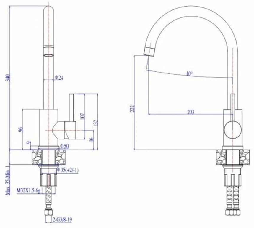 Set chiuveta bucatarie compozit Atrox 50 gri, baterie bucatarie Kati gri si accesorii Gri