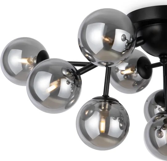 Maytoni MOD545CL-12B - Plafonieră DALLAS 12xG9/28W/230V negru/fumuriu