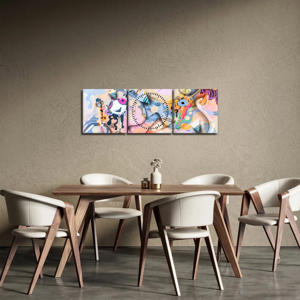 Tablou - Abstracție de basm (cu ceas) (90x30 cm)