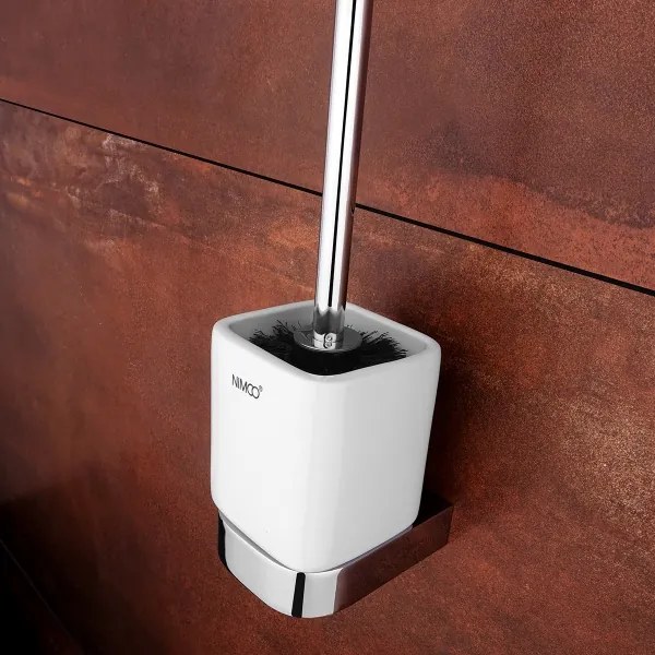 Perie de toaletă de perete și suport de hârtie igienică NIMCO NK set-94KN-26 NIKAU crom lucios