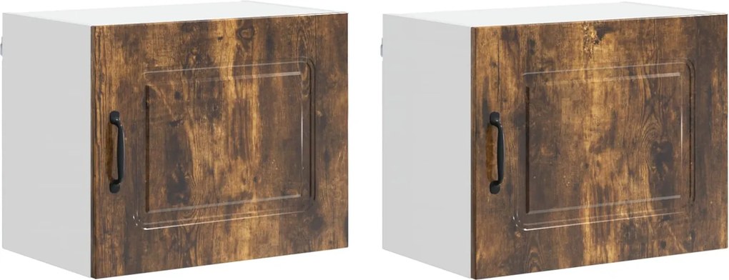 vidaXL Dulap de bucătărie Kalmar 2 pcs Stejar fumuriu 50 x 31 x 40 cm