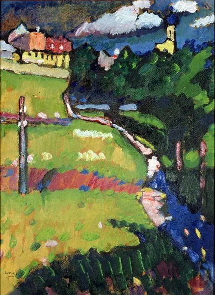 Reproducere The Church in Murnau (1908-09), Wassily Kandinsky