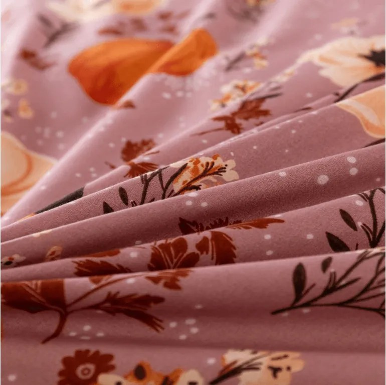 Lenjerie de pat din microfibra PUMPKINS ROSAVIE starorozové Dimensiune lenjerie de pat: 2 buc 70 x 90 cm | 200 x 220 cm