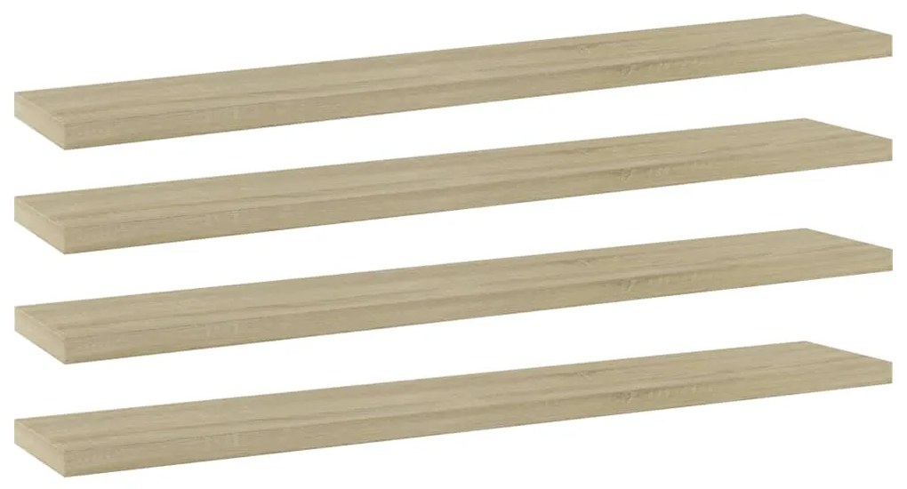 vidaXL Plăci bibliotecă, 4 buc, stejar sonoma, 60 x 10 x 1,5 cm, PAL
