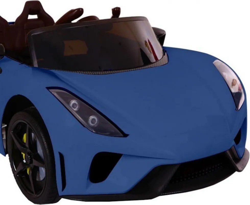 Masinuta Electrica cu acumulator pentru copii NOVOKIDS™ Famous Racer , Cu telecomanda, Melodii si lumini, 3-8 ani , Usi cu deschidere Butterfly ,