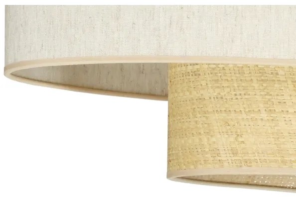 Lustră pe cablu Duolla DOUBLE OVAL NATURE 2xE27/15W/230V crem/bej