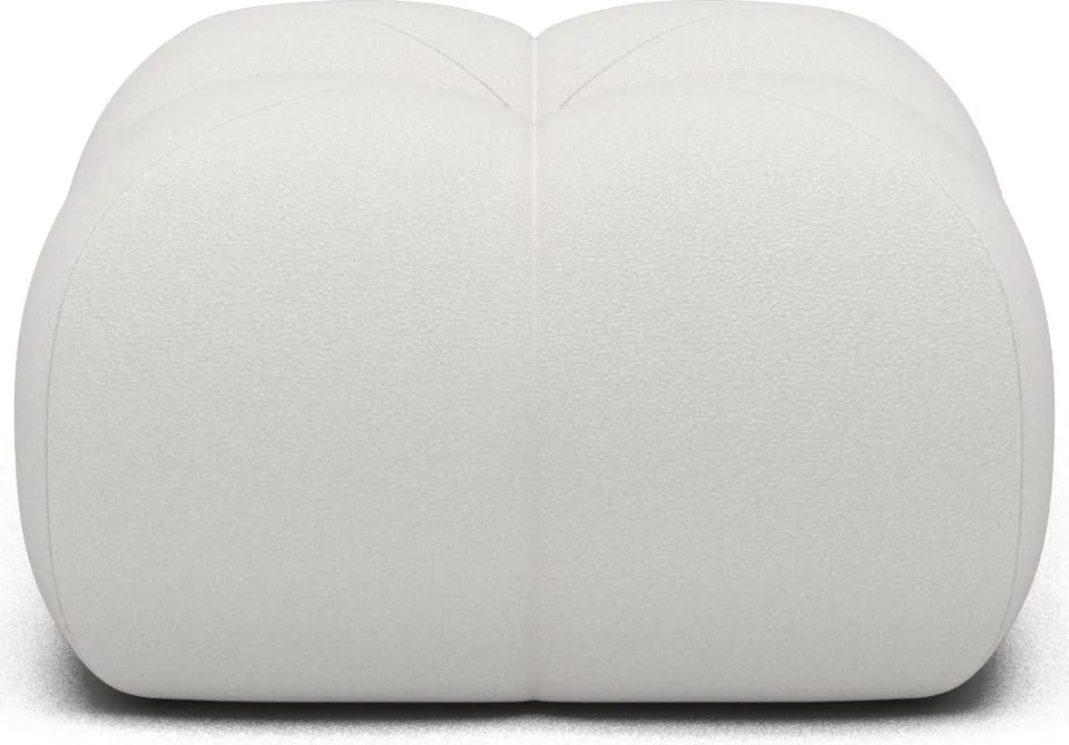 Puf Tapitat Covio 85x85x52 cm, alb Velvet – Paolli 01