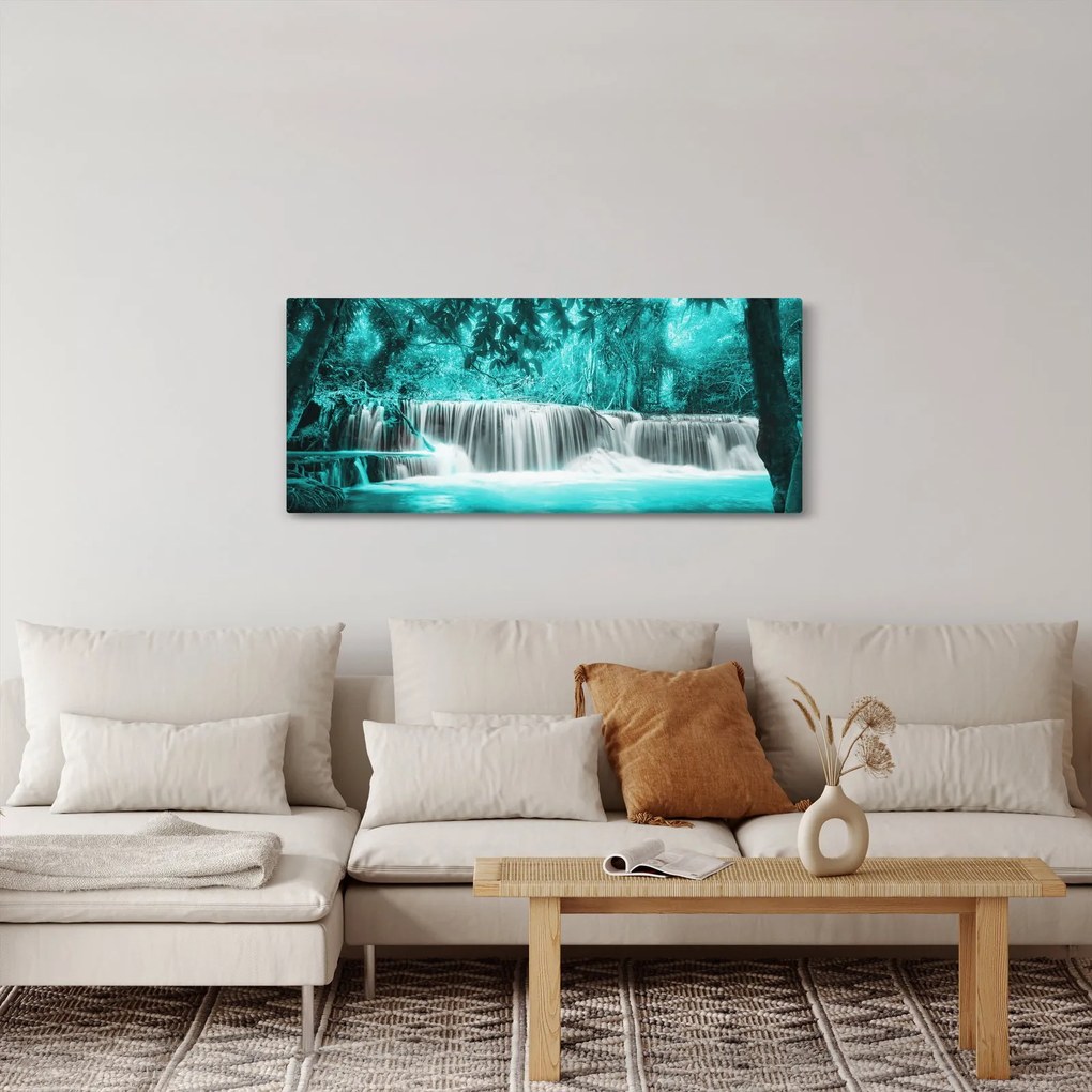 Tablou - Cascada albastră (120x50 cm)