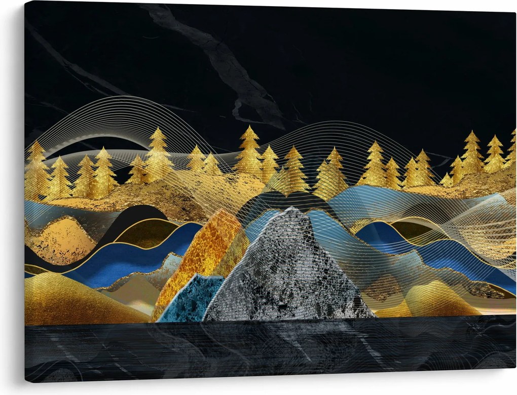 Tablou - Munții aurii (70x50 cm)
