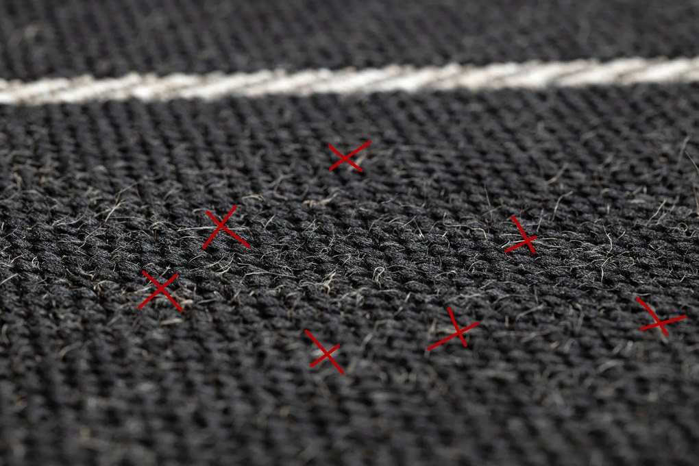 Covor sisal Floorlux 20605 negru si argint Triunghiuri, Geometric - SECUNDAR-COTATI PRODUSUL