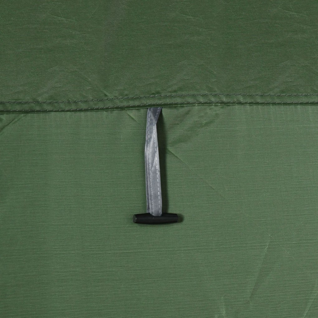 Outsunny Cort de Duș pentru Camping cu Ușă cu Fermoar, Geantă de Transport și Buzunar, 126x124x189 cm, Verde Închis | Aosom Romania