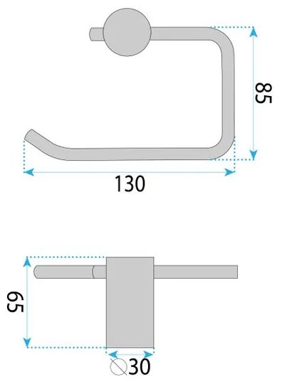 Suport hartie igienica 9711 Prism auriu periat