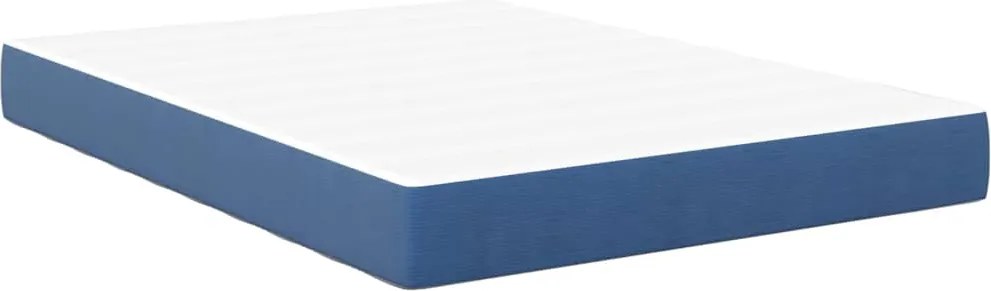 vidaXL Saltea de pat cu saltea albastru 160 x 200 cm țesătură