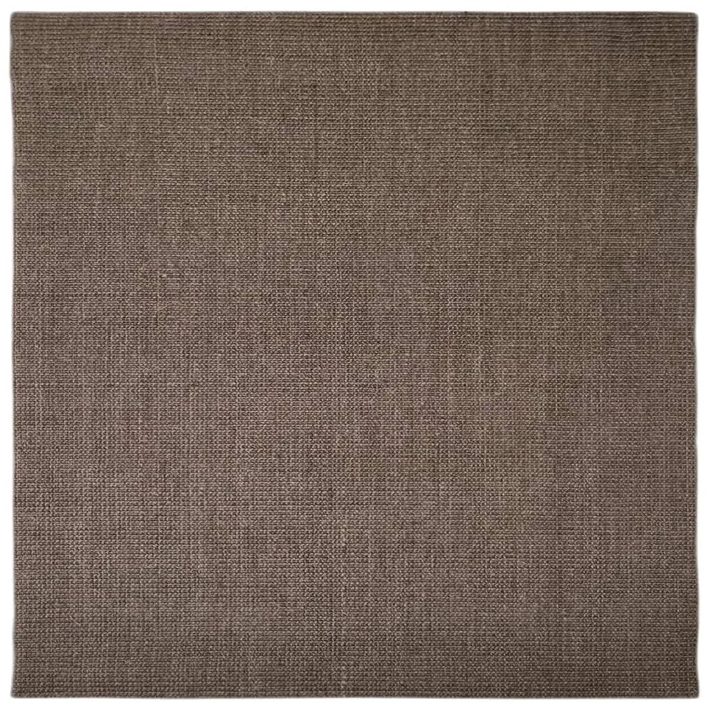 Covor din sisal natural, maro, 100x100 cm Maro, 100 x 100 cm