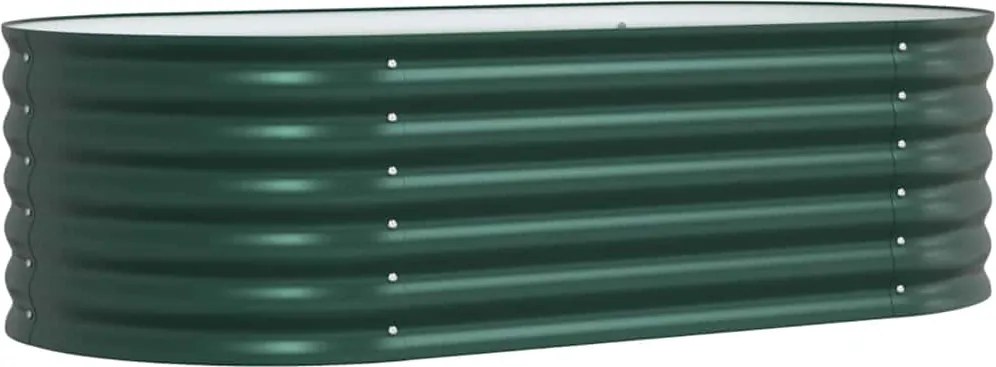 vidaXL Pat ridicat Verde 160 x 80 x 44 cm Oțel
