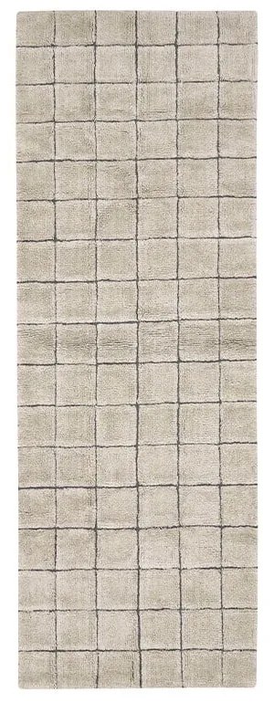 Covor tip traversă bej țesut manual din lână 80x230 cm Mosaic Sandstone – Lorena Canals