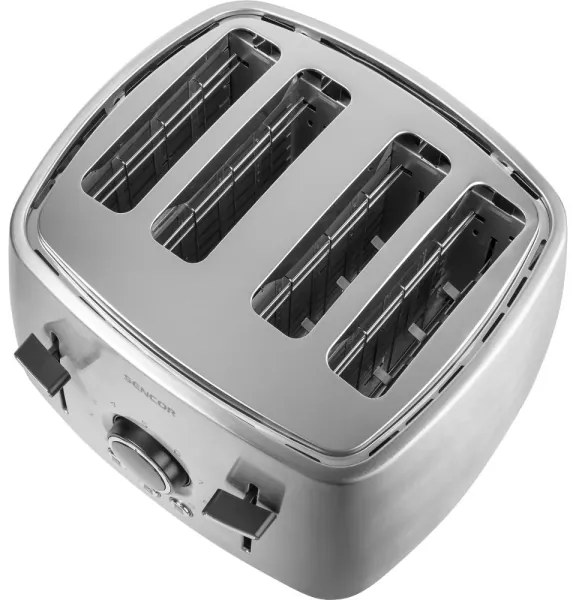 Sencor - Prăjitor de pâine cu 4 fante, 1600 W/230 V, crom mat