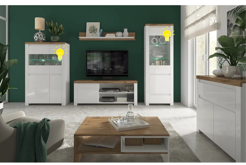 Iluminat cu LED, 2 puncte, alb, ARYAN / LINDY/VILGO