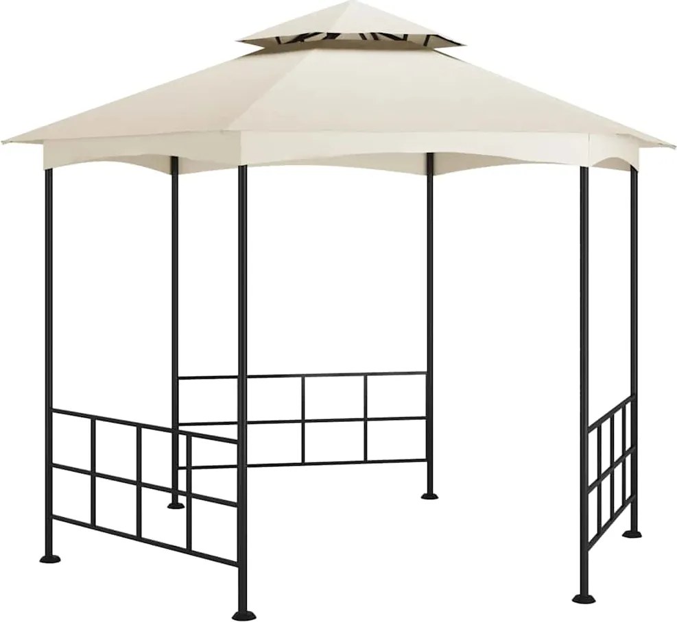 vidaXL Pavilion cu pereți laterali, crem, 3,1x2,7 m