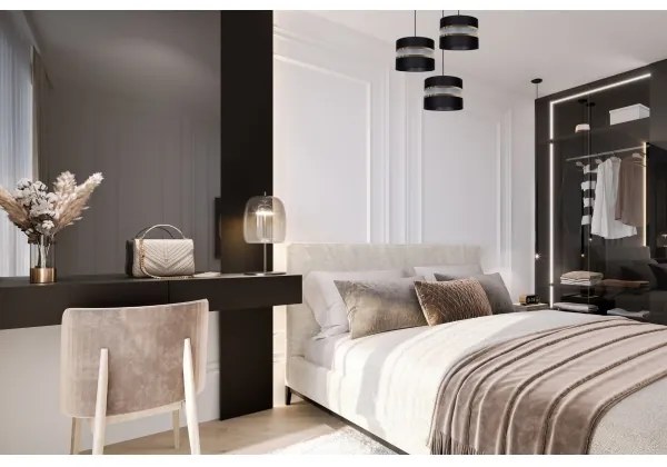 Lustră pe cablu CORAL 3xE27/60W/230V negru