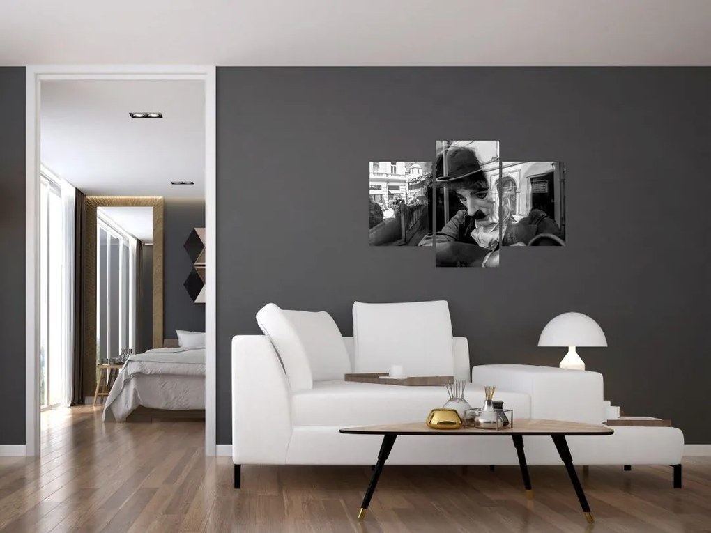 Tablou - Charles Chaplin la Praga (90x60 cm)