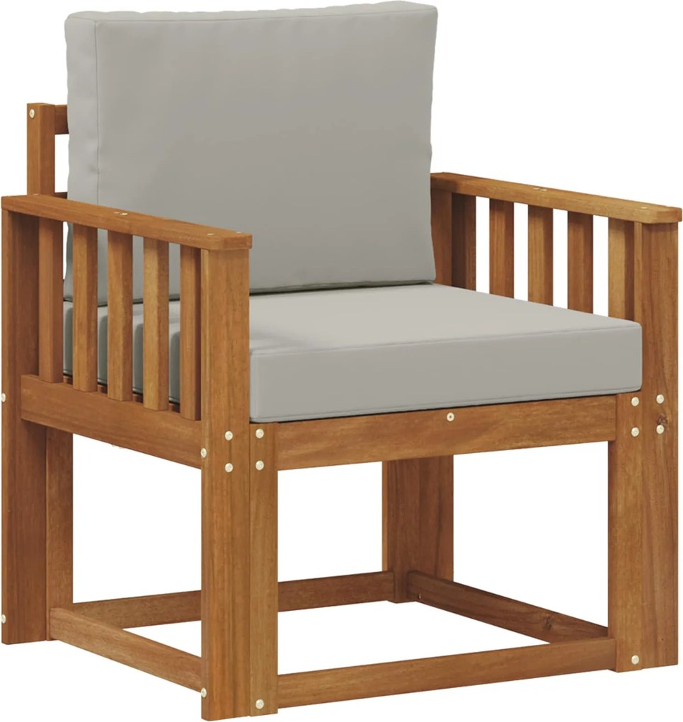 vidaXL Canapea de exterior Lemn de acacia solid și poliester
