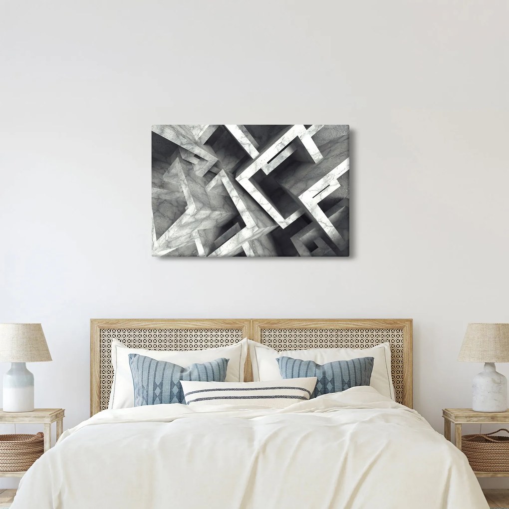 Tablou cu cuburi abstracte (90x60 cm)