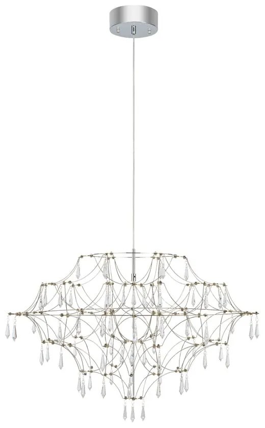 Lustră argintie LED ø 80 cm Efesos – Markslöjd