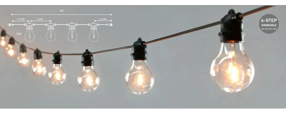 Prelungitor ghirlandă luminoasă număr becuri 10 buc. lungime 500 cm Link – Markslöjd