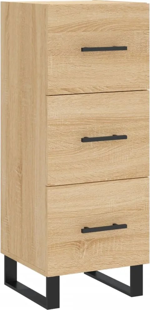 vidaXL Servantă, stejar sonoma, 34,5x34x90 cm, lemn compozit