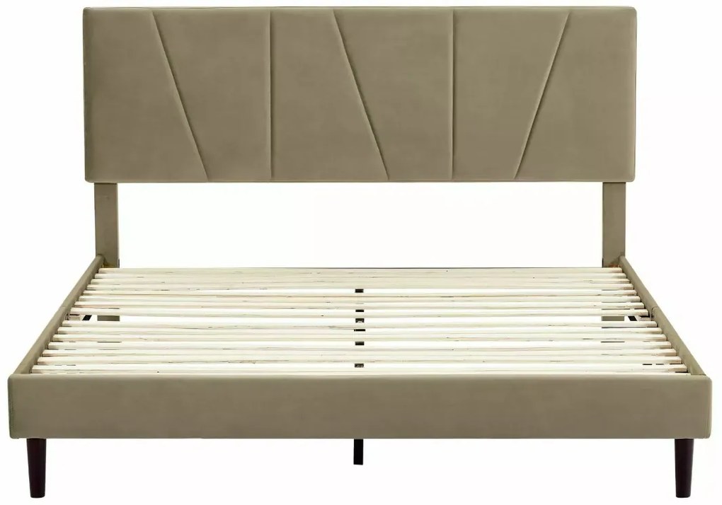 Pat tapițat SAVANA VELVET 120x200 cm bej