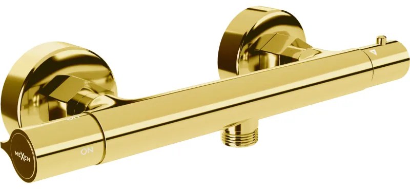 Mexen Slim baterie de duș termostatată, aurie - 77105-50