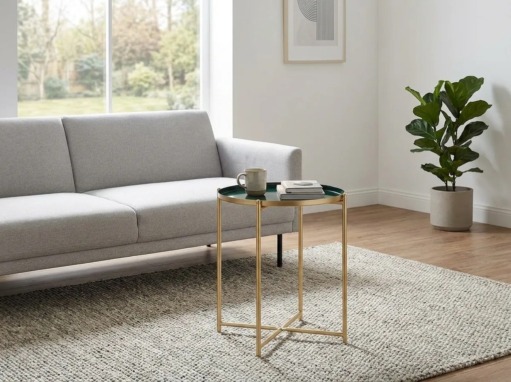 Masuta de cafea ELLA Ø 30 cm, auriu