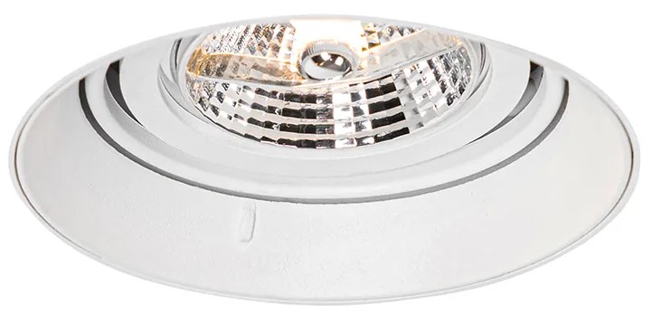 Set de 6 spoturi încastrate moderne albe GU10 AR70 rotunde fără ramă - Oneon