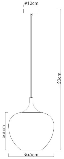 Lustră pe cablu Globo 15548H2G MAXY 1xE27/40W/230V