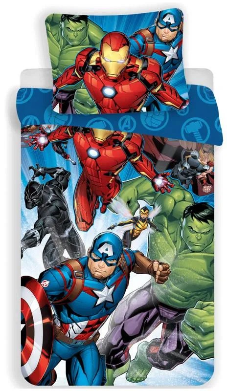 Avengers Brands set de lenjerie 140×200cm, 70×90 cm
