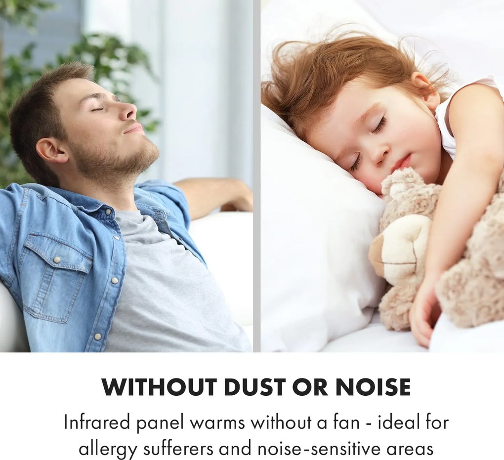 Klarstein Wonderwall Air Art Smart, încălzitor cu infraroșu, 80 x 60 cm, 500 W, aplicație, marmură