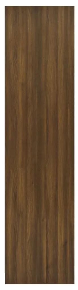 Sifonier cu sertare, stejar maro, 50x50x200 cm, lemn prelucrat Stejar brun, 1