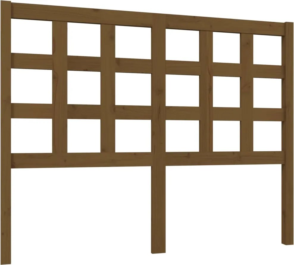 vidaXL Tăblie de pat, maro miere, 125,5x4x100 cm, lemn masiv de pin