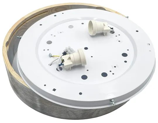Brilagi - Plafonieră PINO, 2xE27/15W/230V, pin/argintiu, Ø 37,5 cm