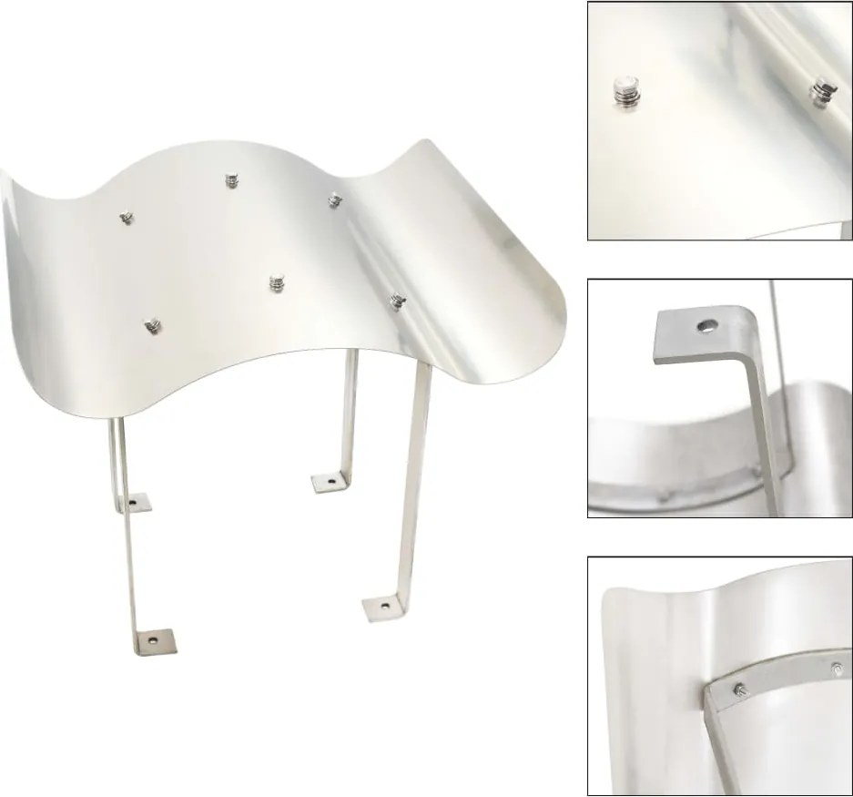 vidaXL Apărătoare de horn, oțel inoxidabil, 60 x 80 x 39 cm